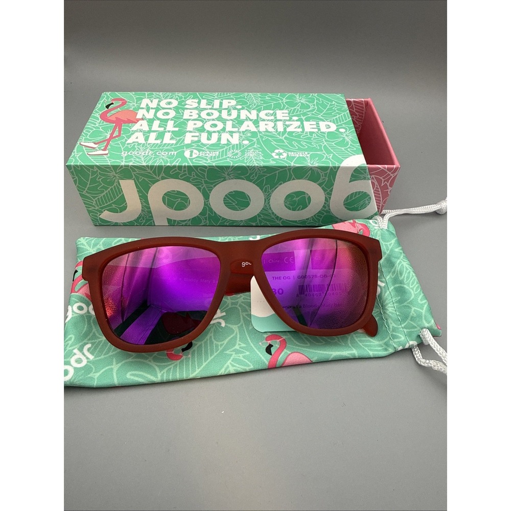 Goodr No Slip No Bounce Athletic Running Sunglasses PHOENIX AT A BLOODY MARY BAR